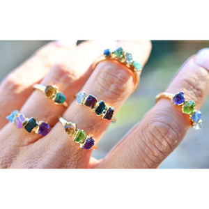 Dainty Birthstone Rings- Custom and Handmade
