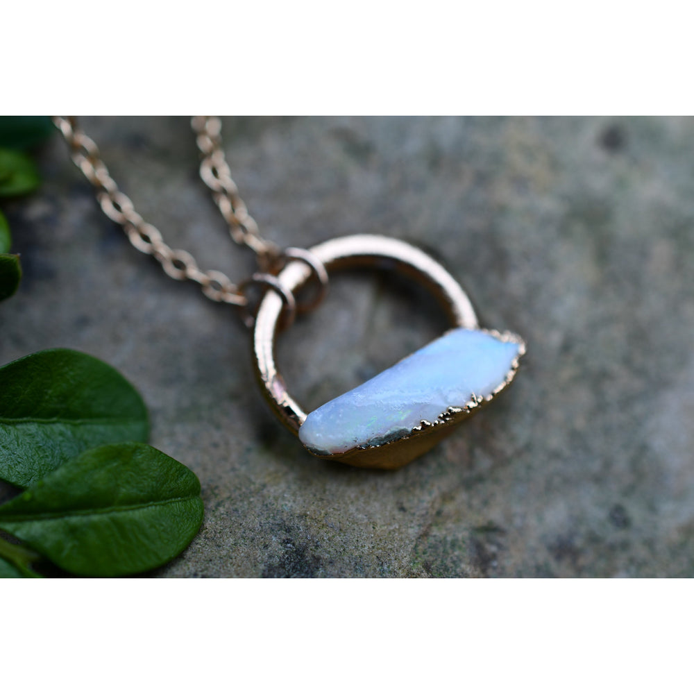 raw opal necklace