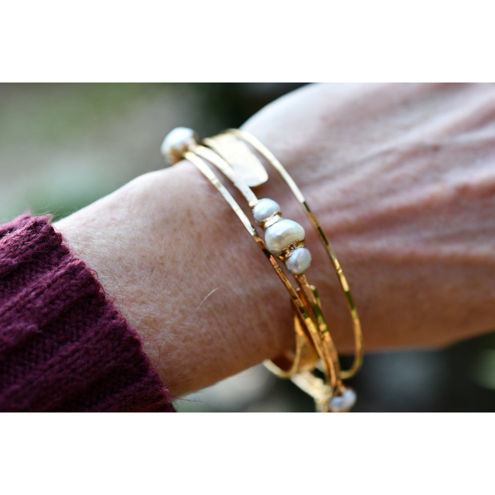 Pearl Stacking Bracelets- June Birthstone