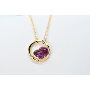 gold ruby necklace
