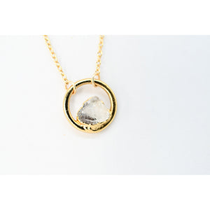Diamond Quartz Necklace / April Birthstone